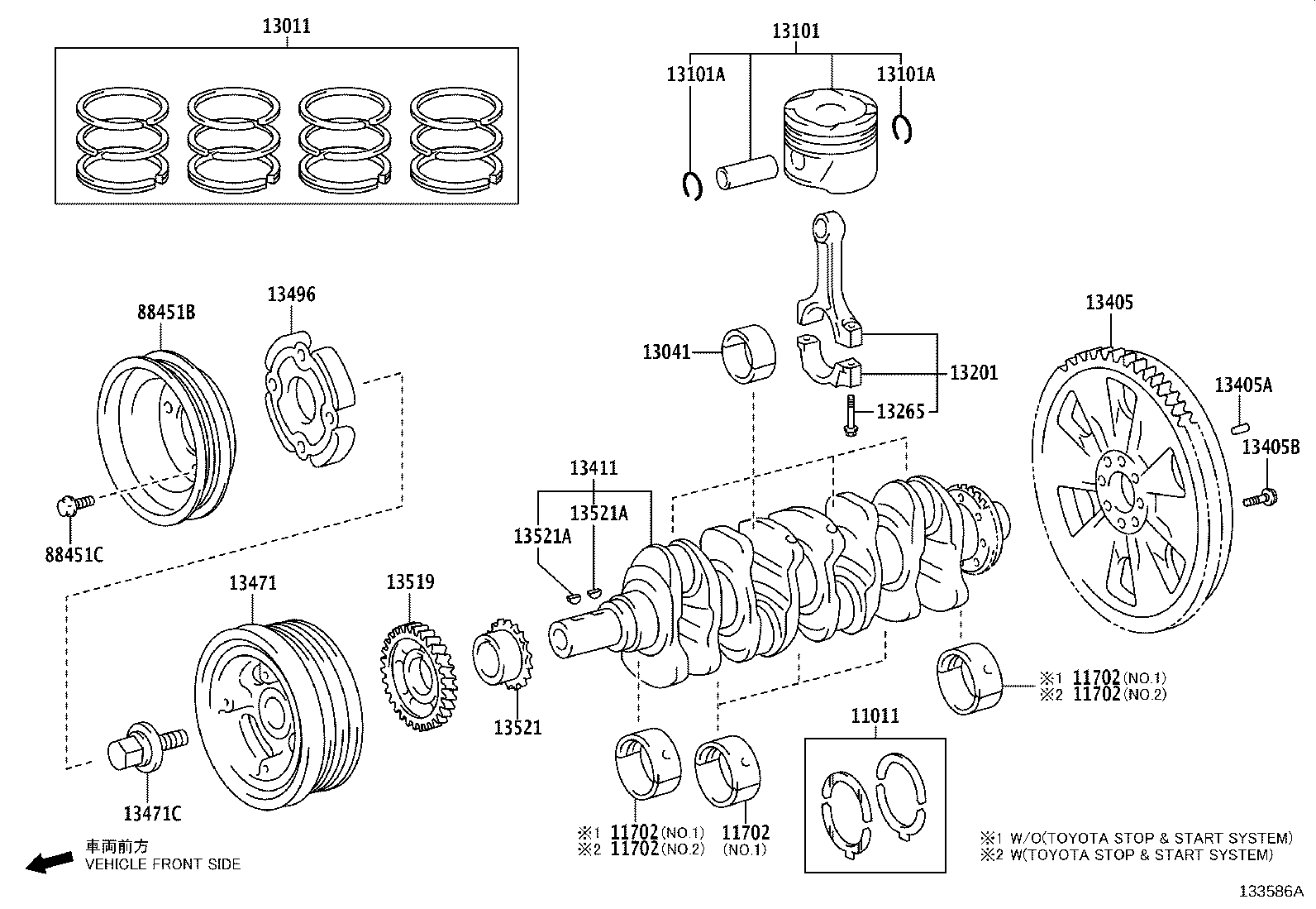 90105-T0073 BOLT, FLYWHEEL SETTING product image