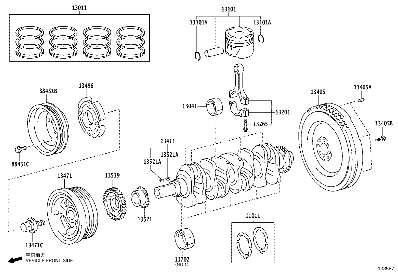 90105-T0073 BOLT, FLYWHEEL SETTING product image