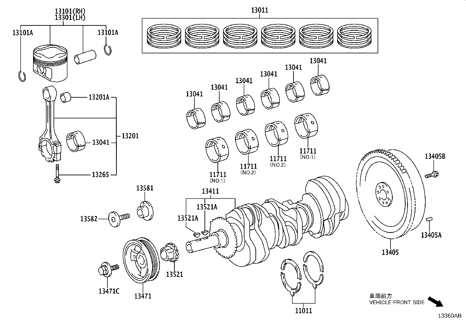 13405-31131 FLYWHEEL SUB-ASSY product image