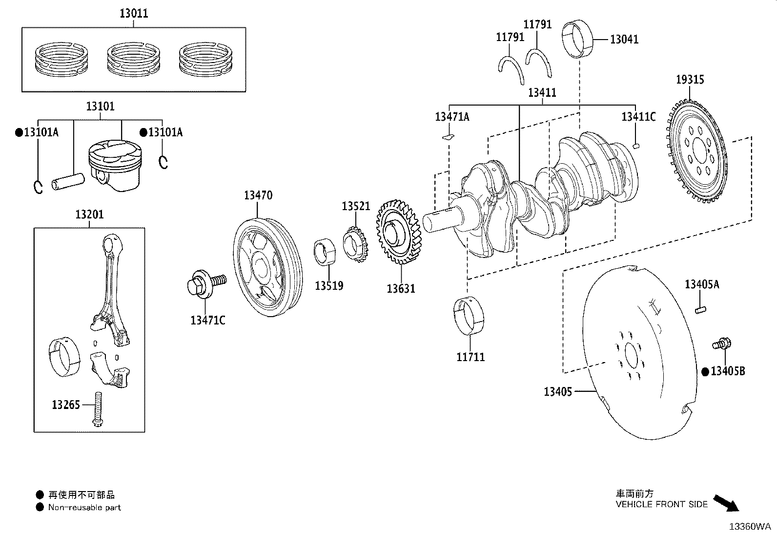 13451-15120 FLYWHEEL SUB-ASSY product image
