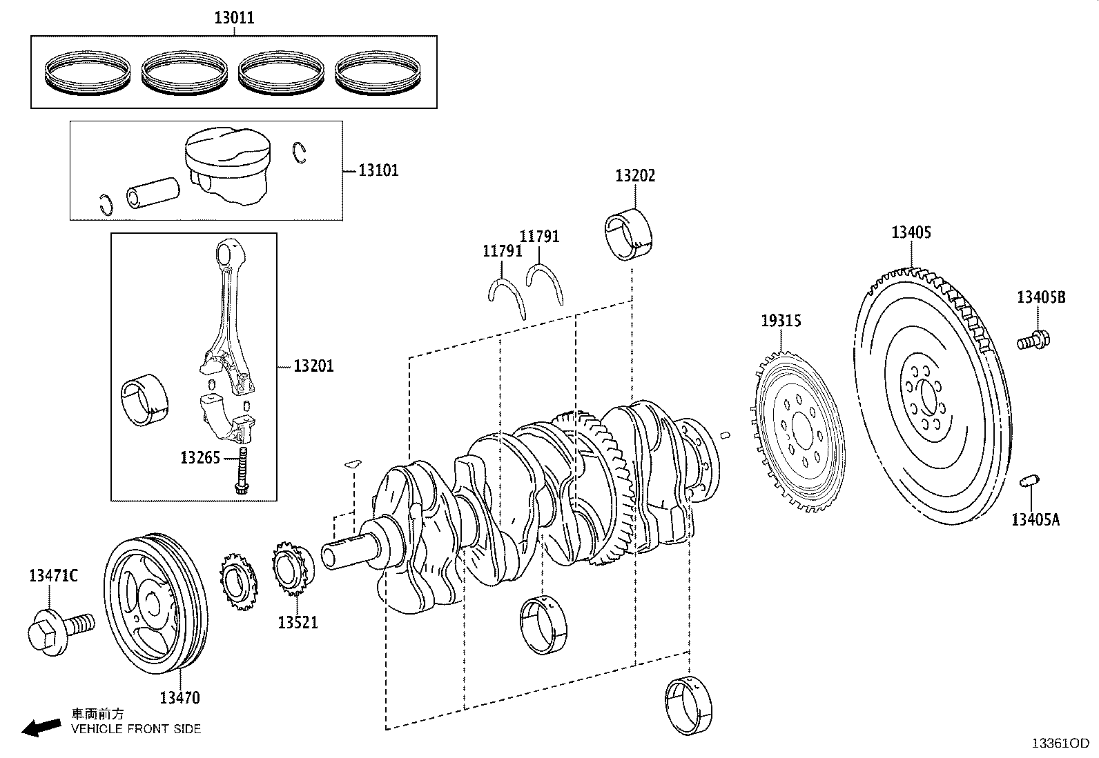 Toyota 13201-F9110-B0 ROD SUB-ASSY, CONNECTING