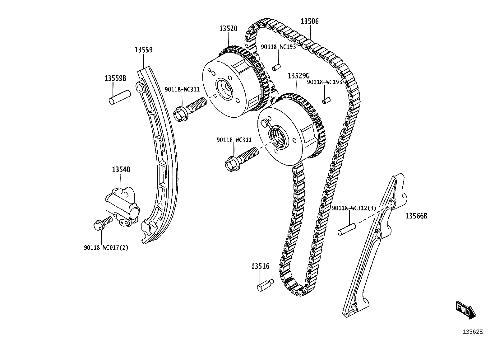 13523-WC003 GEAR OR SPROCKET, CAMSHAFT TIMING product image