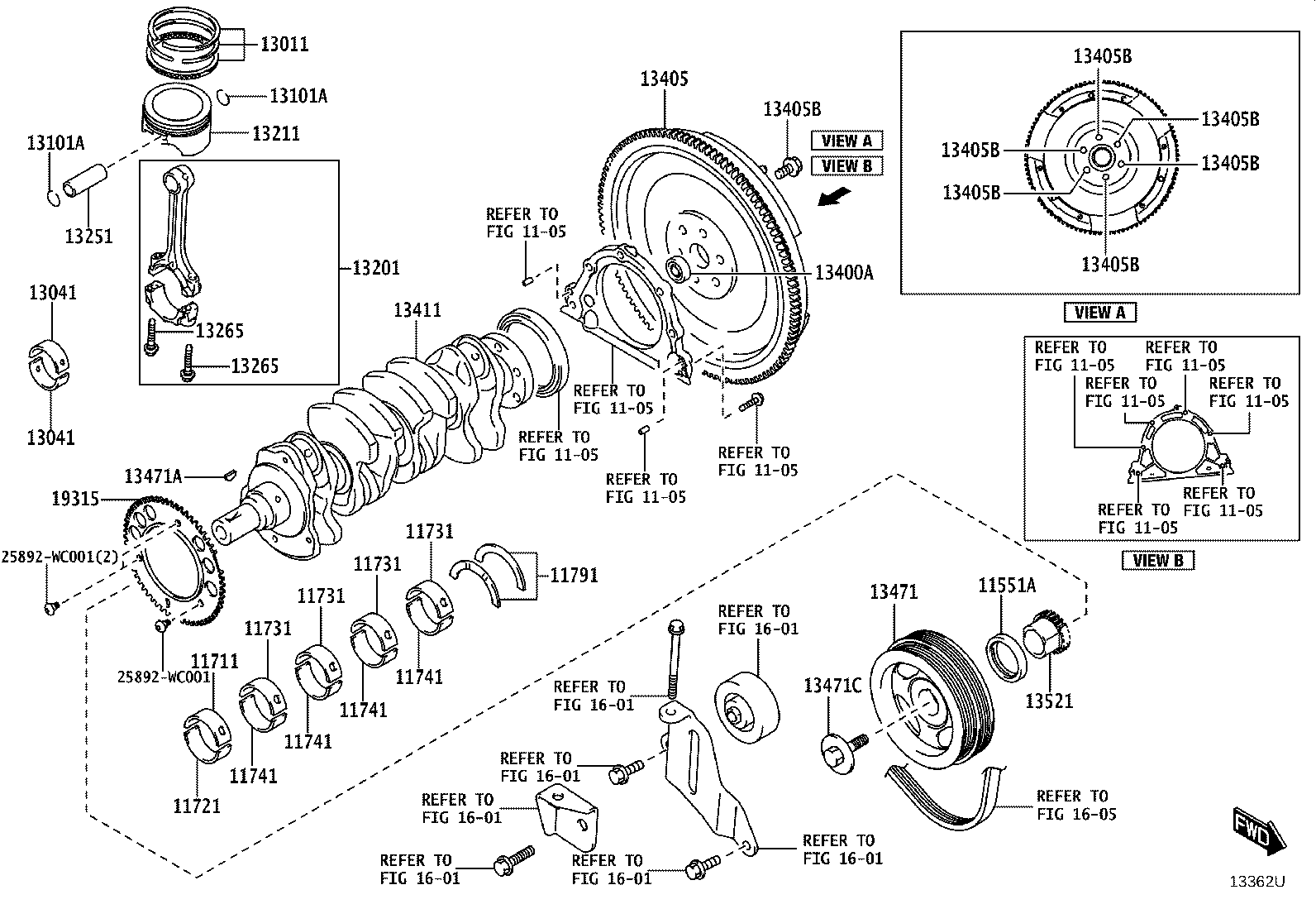 13401-WC008 CRANKSHAFT product image