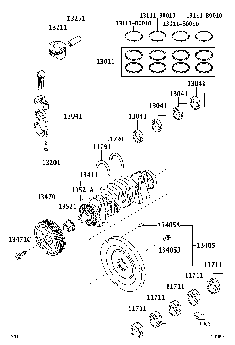 13451-BZ220 FLYWHEEL SUB-ASSY product image