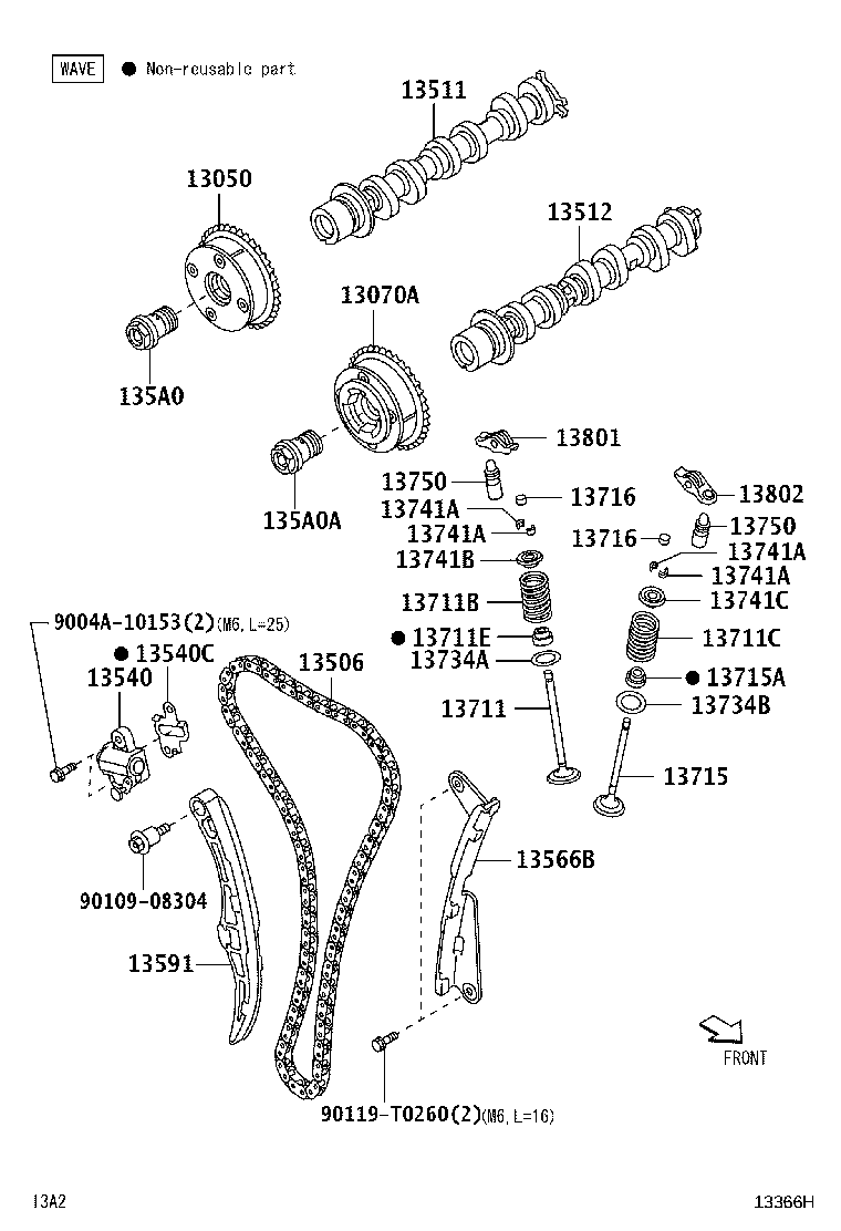 13523-BZ080 GEAR OR SPROCKET, CAMSHAFT TIMING product image