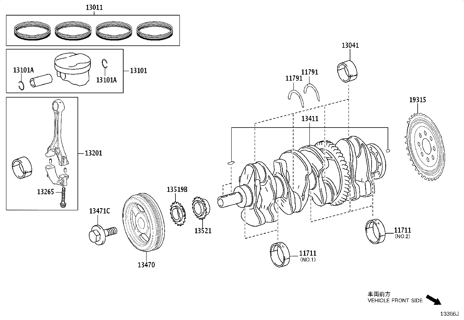 13101-25060 PISTON SUB-ASSY, W/PIN product image