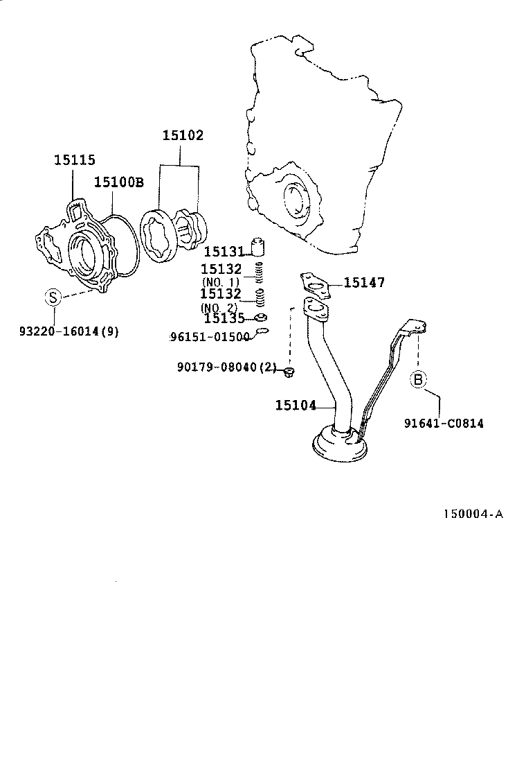 15104-54210 STRAINER SUB-ASSY, OIL product image