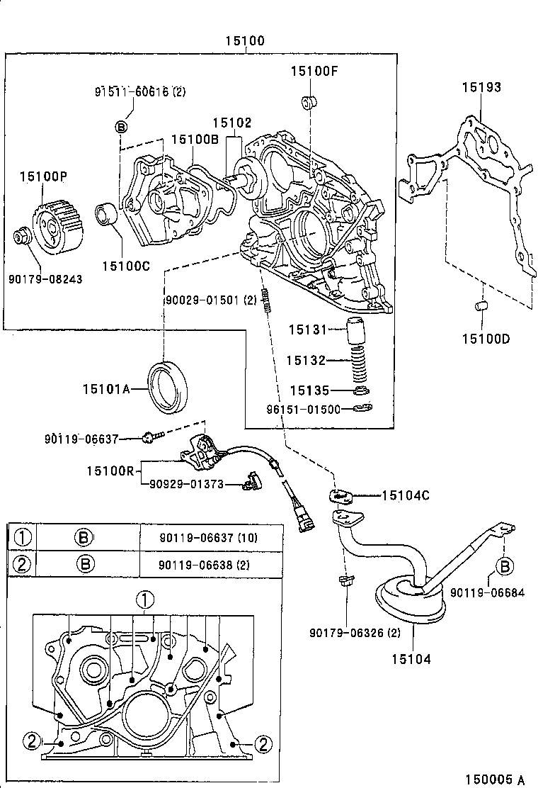 15101-02100 BODY SUB-ASSY, OIL PUMP product image