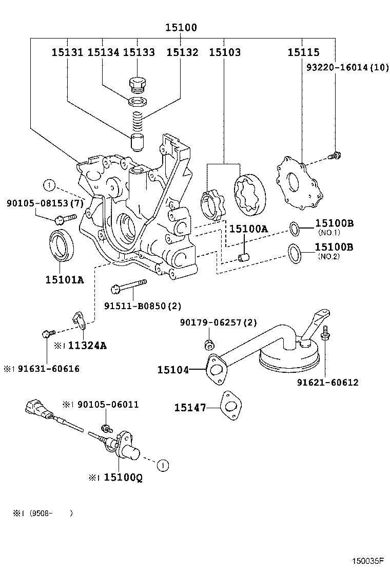Toyota 90919-05037 SENSOR, CRANK POSITION
