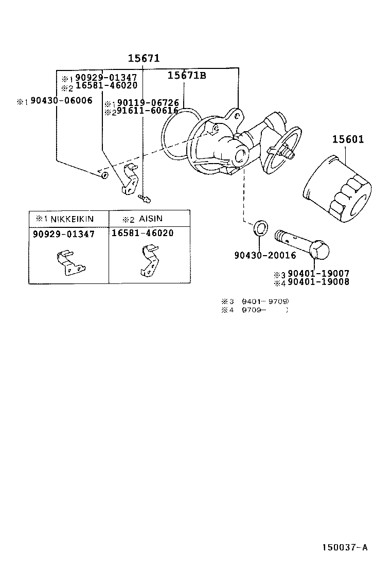 15609-50050 BRACKET SUB-ASSY, OIL FILTER product image