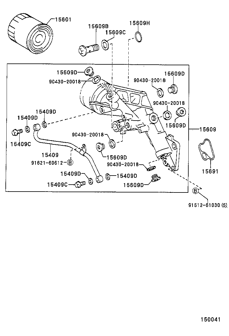 15695-28010 UNION(FOR OIL FILTER) product image