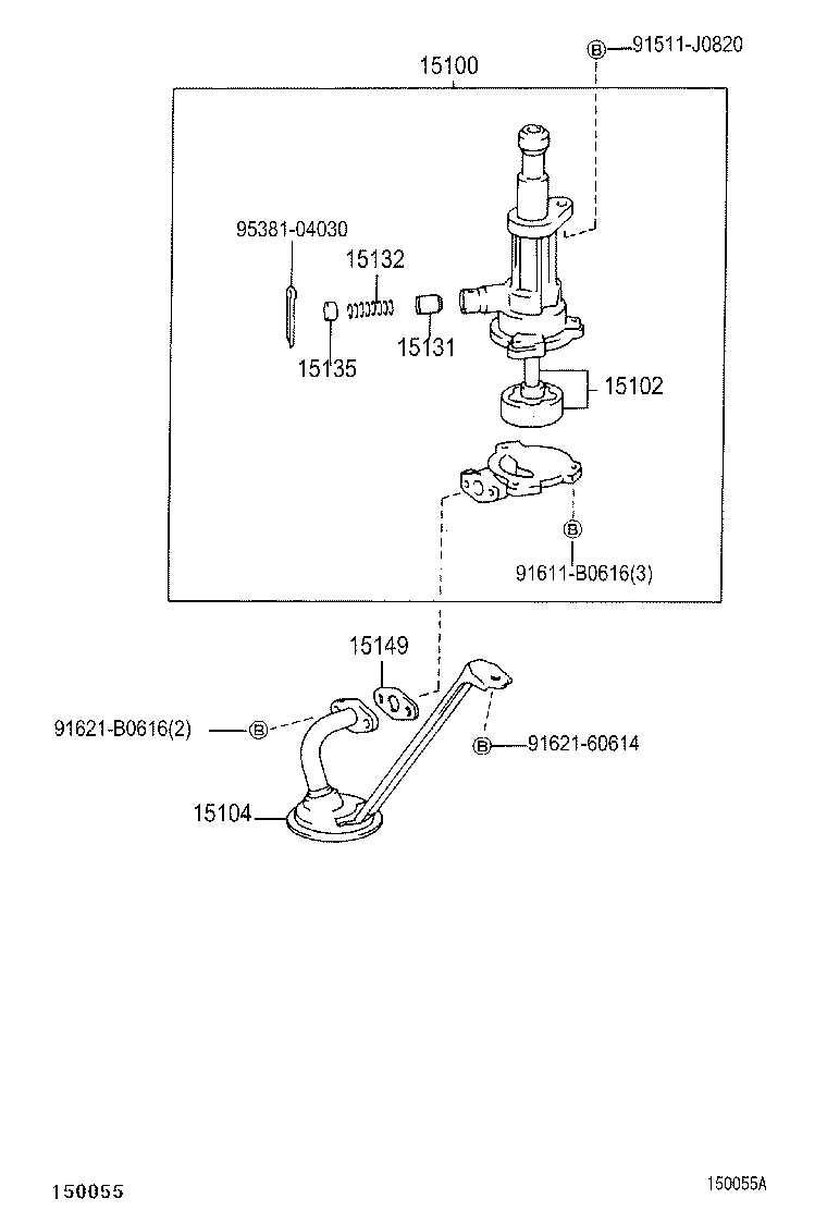 15104-74130 STRAINER SUB-ASSY, OIL product image