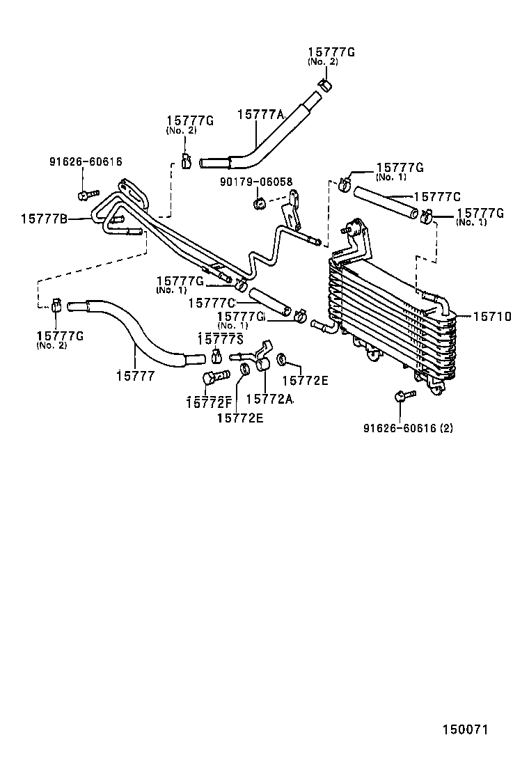 15777-16110 HOSE, OIL COOLER product image