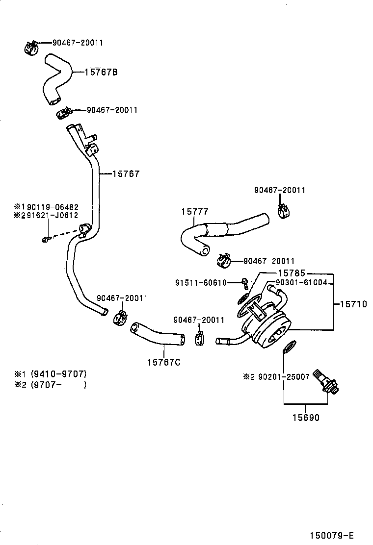 15767-50030 PIPE, OIL COOLER product image