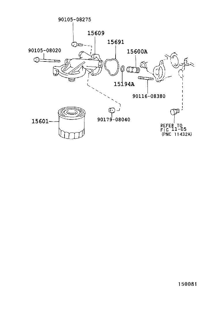 15613-89102 FILTER SUB-ASSY, OIL product image