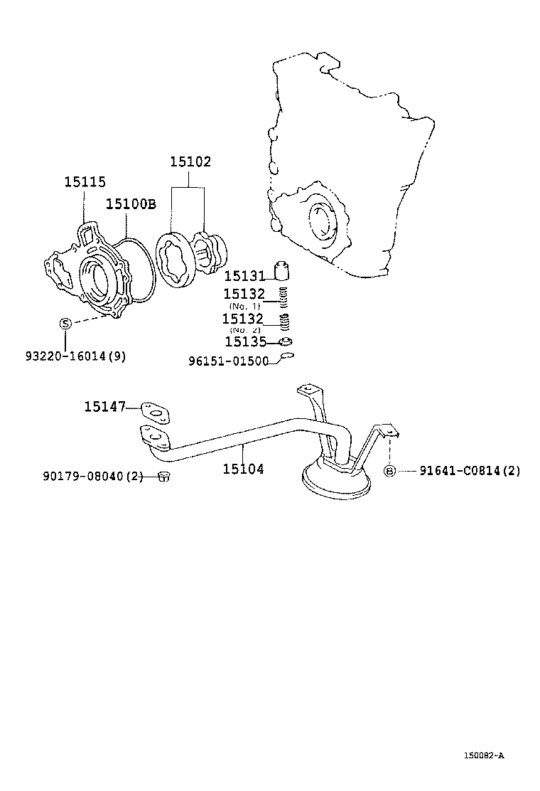 15104-67070 STRAINER SUB-ASSY, OIL product image