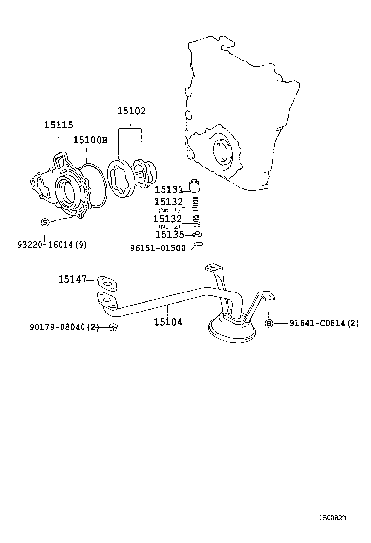 15107-78050 STRAINER SUB-ASSY, OIL product image