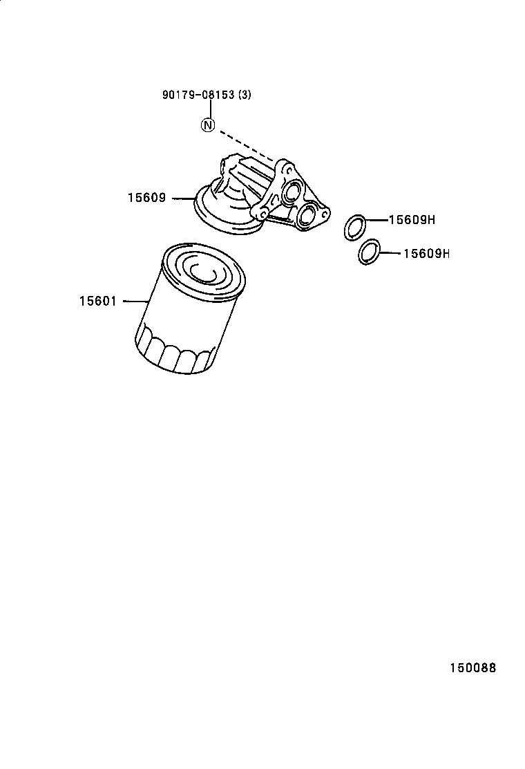 15609-32010 BRACKET SUB-ASSY, OIL FILTER product image