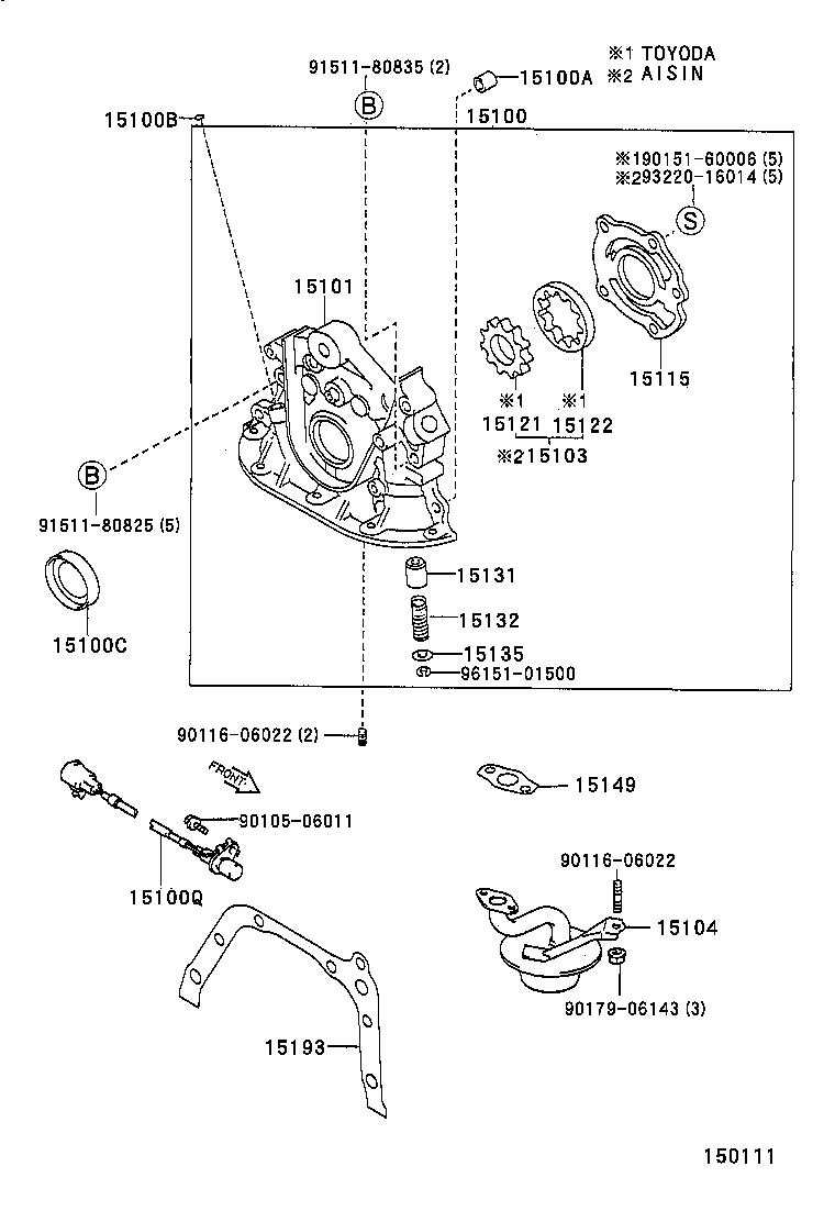15100-74060 PUMP ASSY, OIL product image