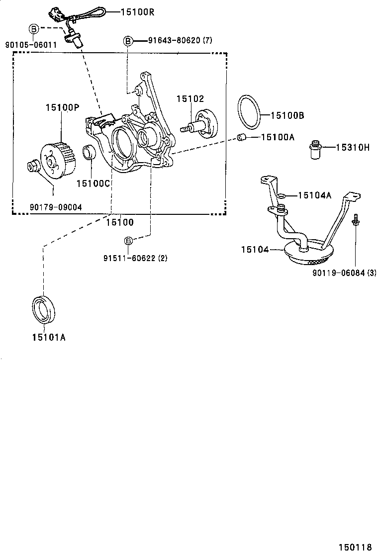 15100-02050 PUMP ASSY, OIL product image