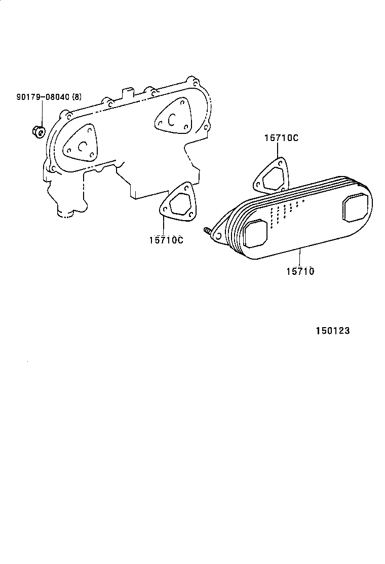 15788-17010 SPACER, OIL COOLER product image