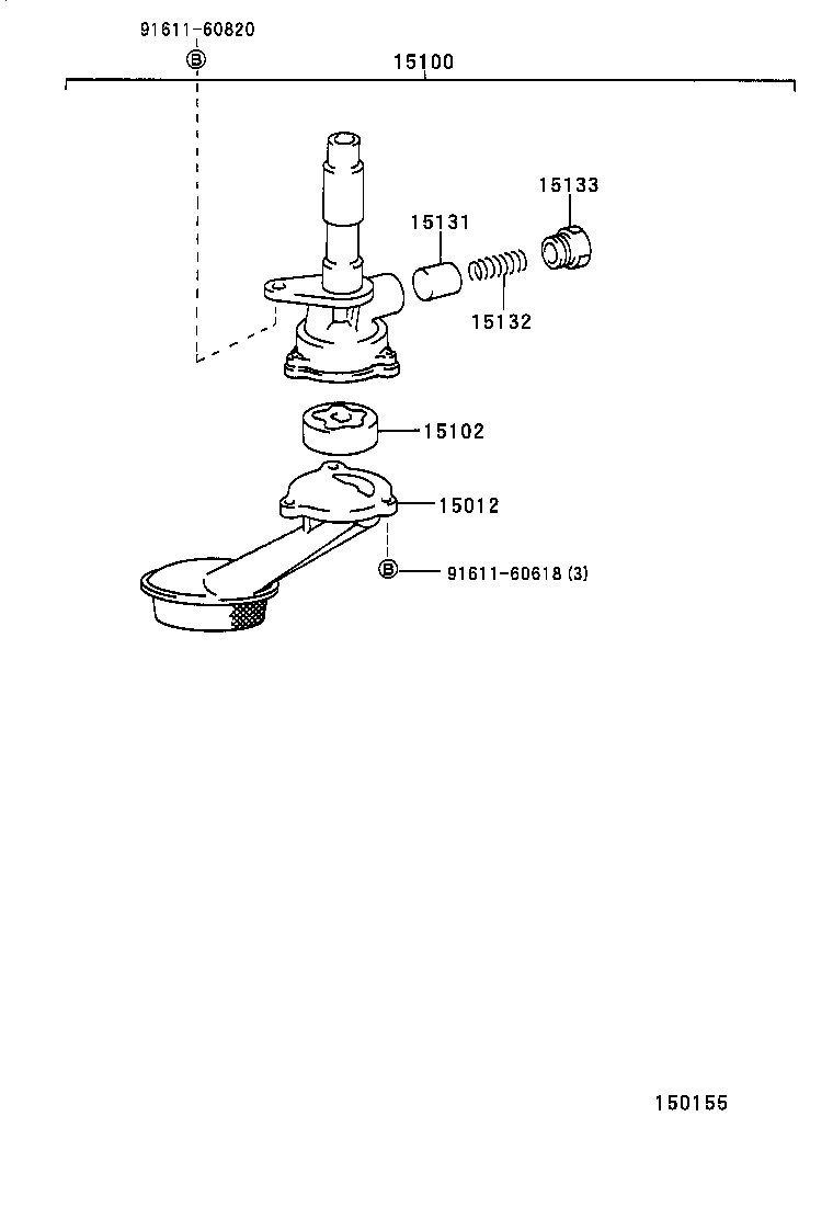 15104-54190 STRAINER SUB-ASSY, OIL product image