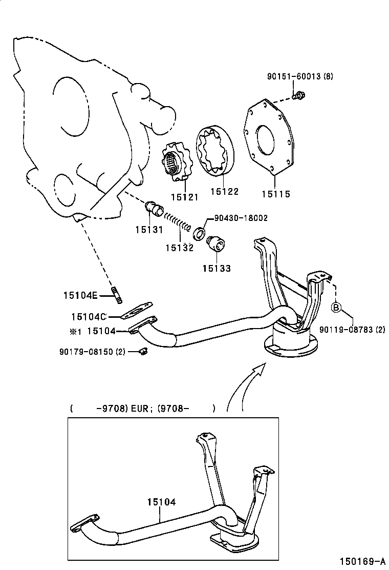 15104-54200 STRAINER SUB-ASSY, OIL product image