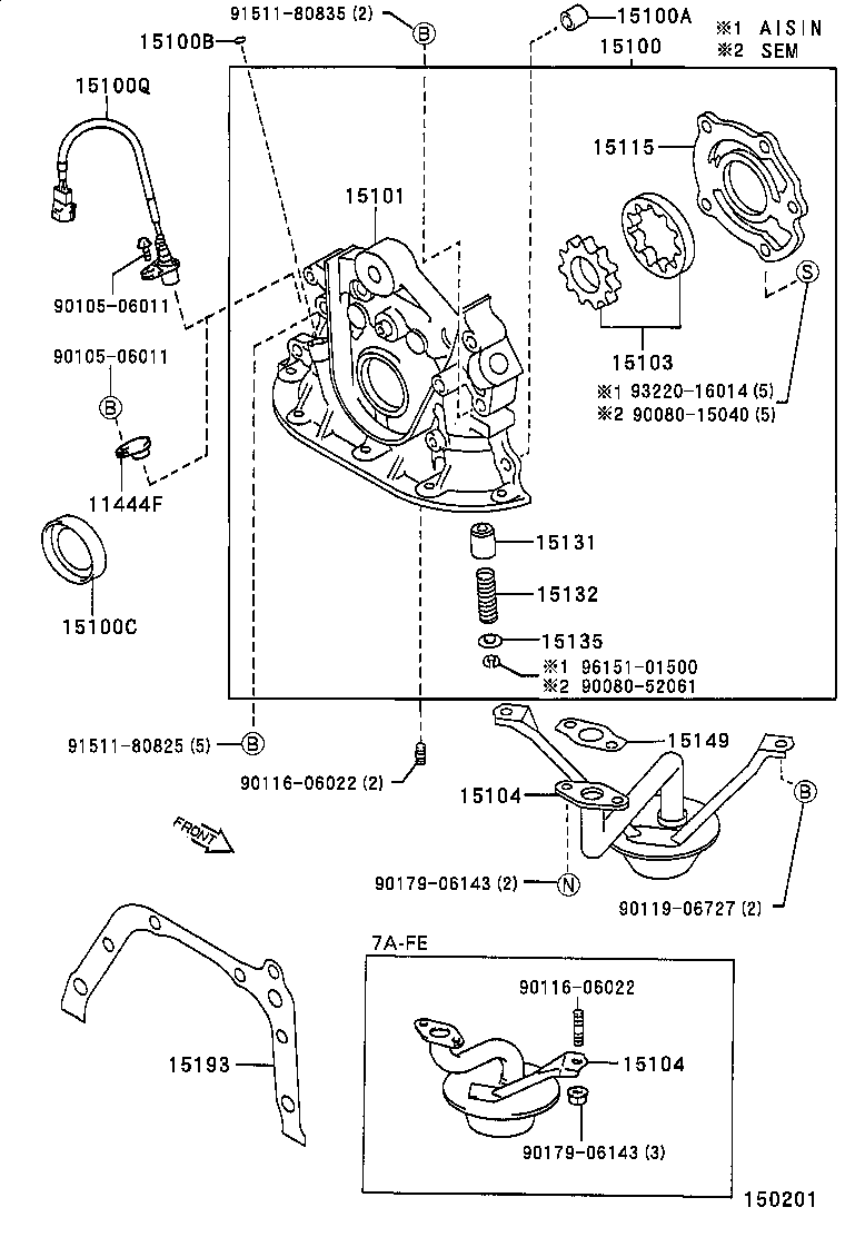 15101-02100 BODY SUB-ASSY, OIL PUMP product image