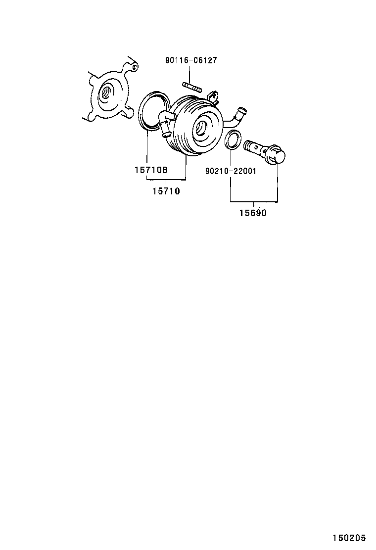 15710-88490 COOLER ASSY, OIL product image