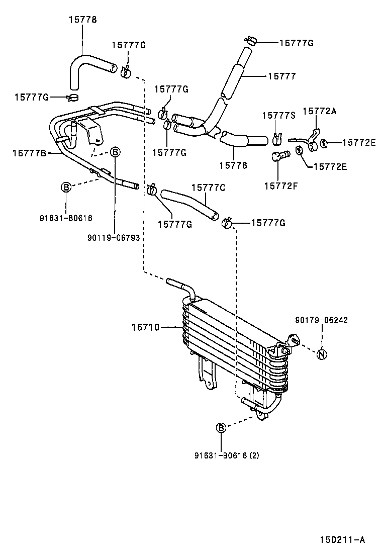 15710-28020 COOLER ASSY, OIL product image