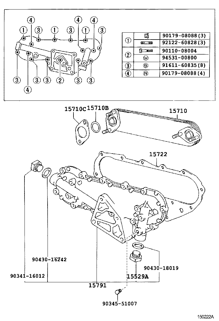 15710-58040 COOLER ASSY, OIL product image
