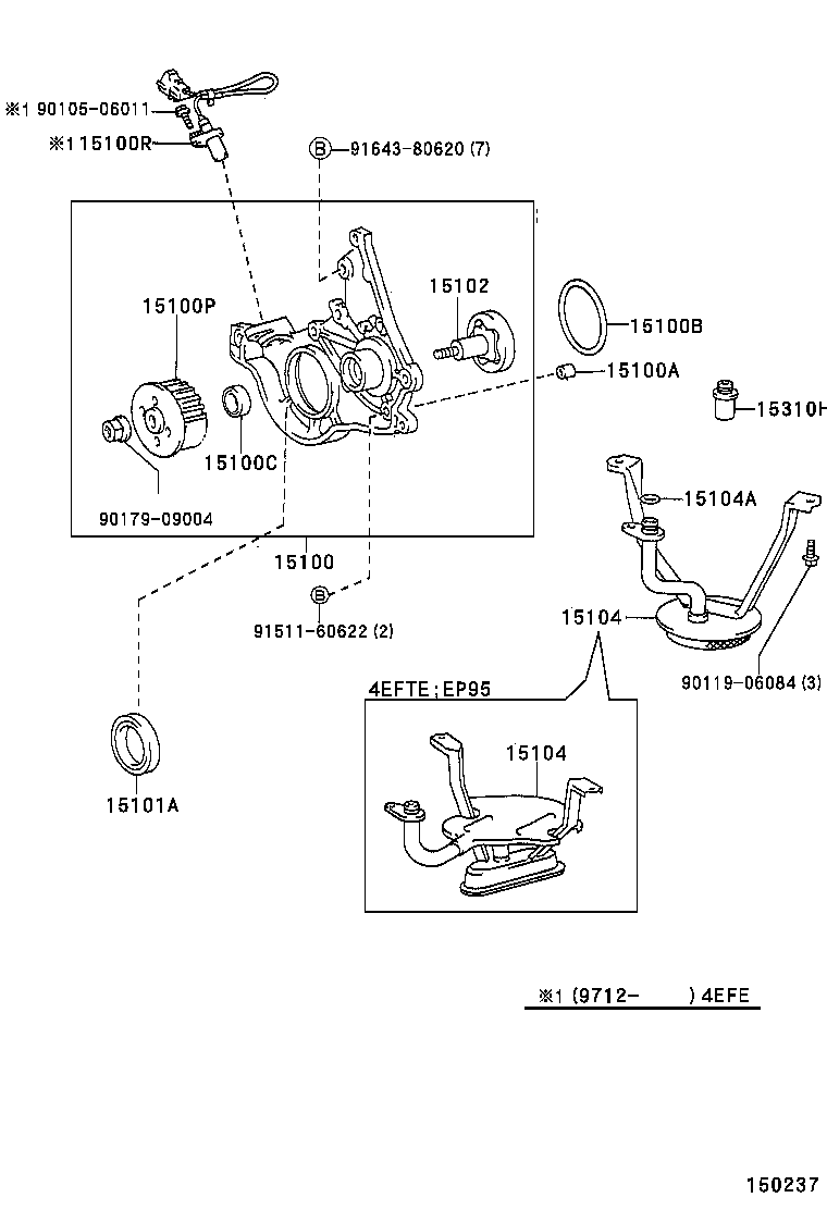 90301-66005 GASKET, OIL PUMP product image