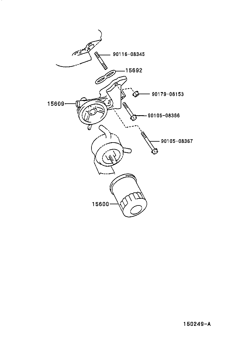 Toyota 15609-50100 BRACKET SUB-ASSY, OIL FILTER