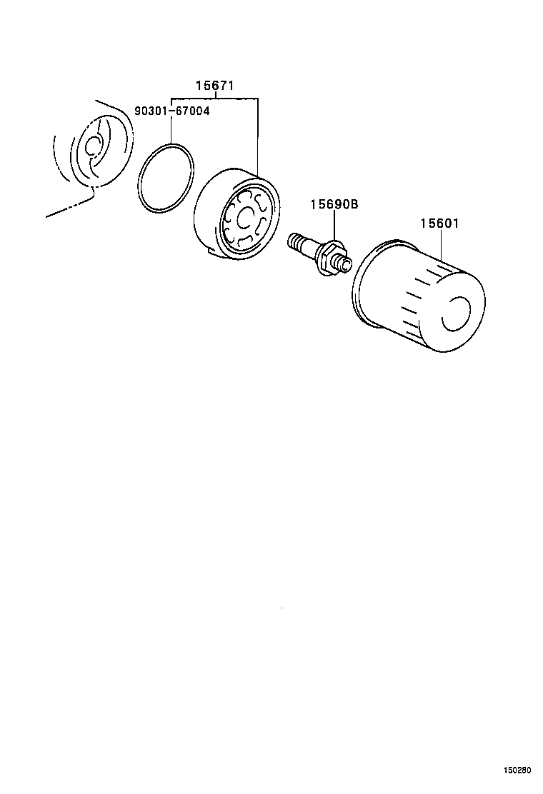 15670-46041 BRACKET, OIL FILTER product image