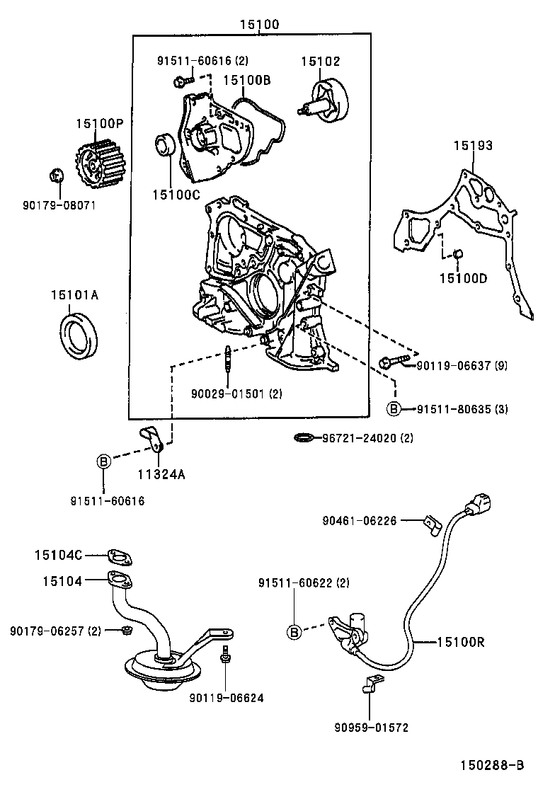 15104-46051 STRAINER SUB-ASSY, OIL product image