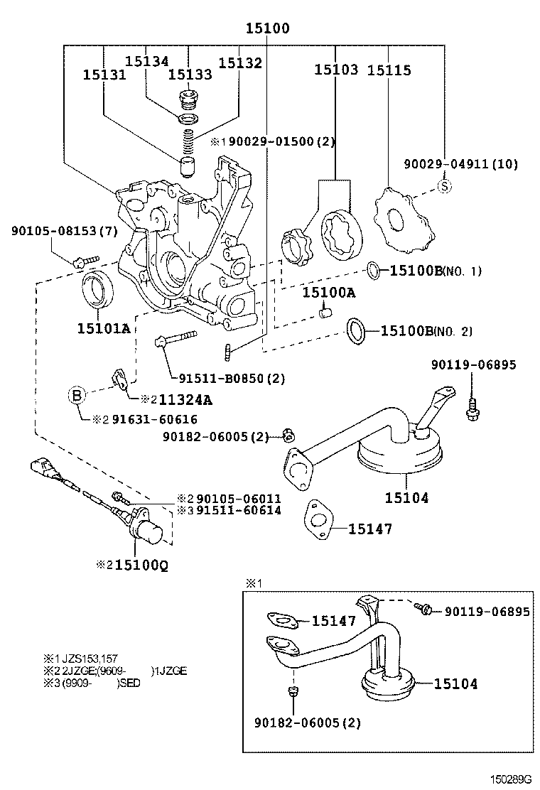 15104-50110 STRAINER SUB-ASSY, OIL product image