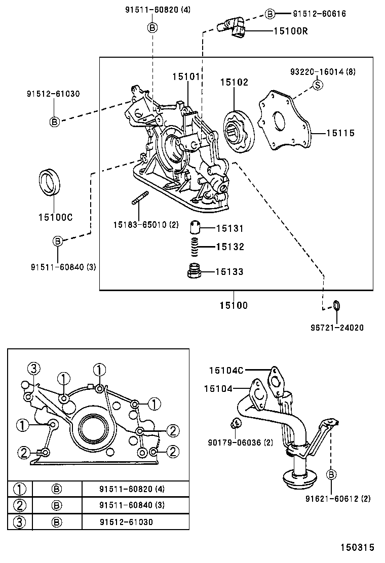 15115-62040 COVER, OIL PUMP product image
