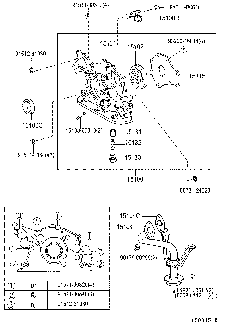 15104-62050 STRAINER SUB-ASSY, OIL product image