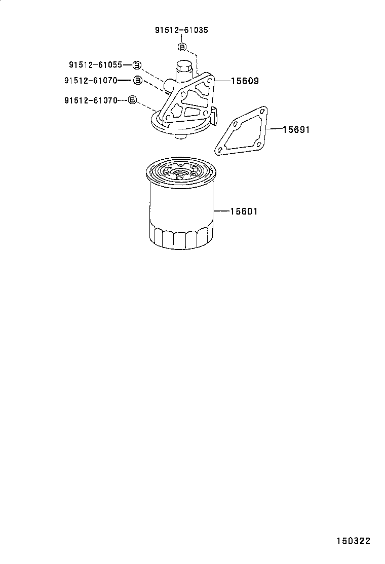 15613-89102 FILTER SUB-ASSY, OIL product image
