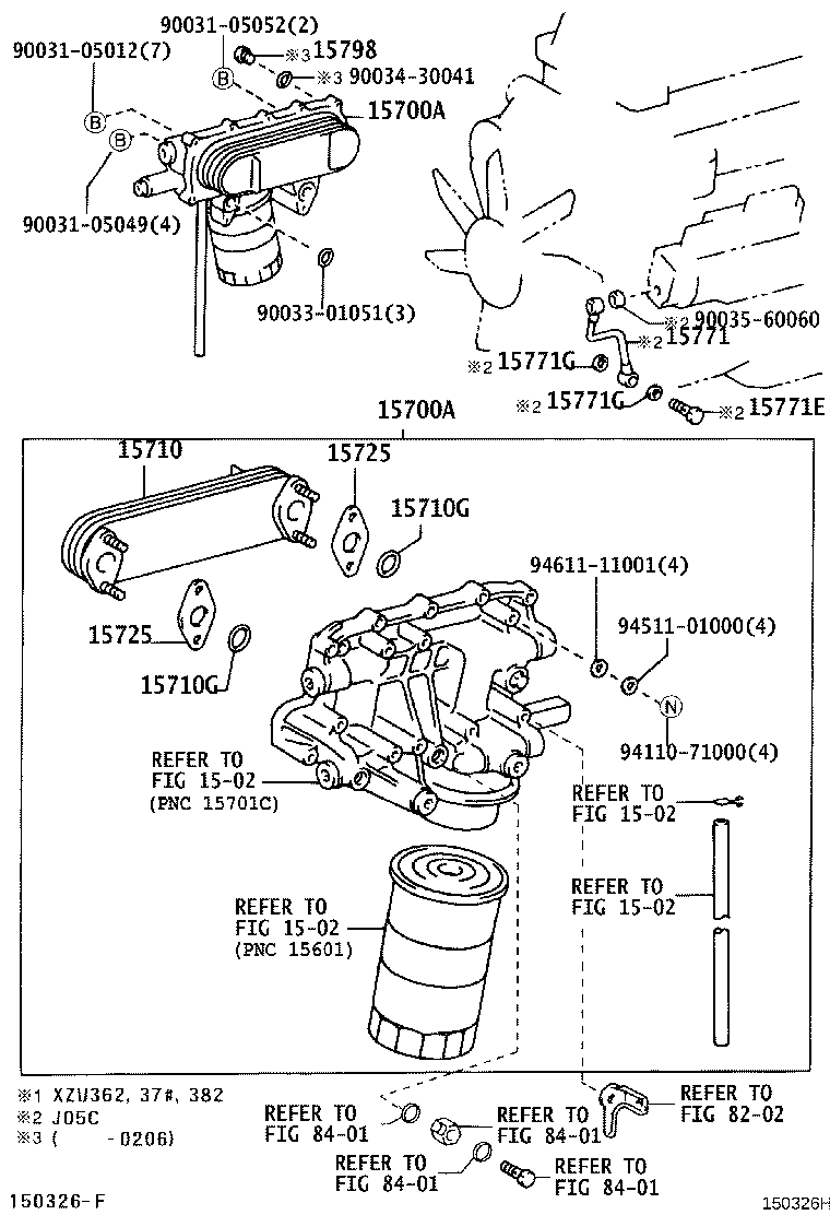15700-78070 COOLER ASSY, OIL W/BRACKET product image