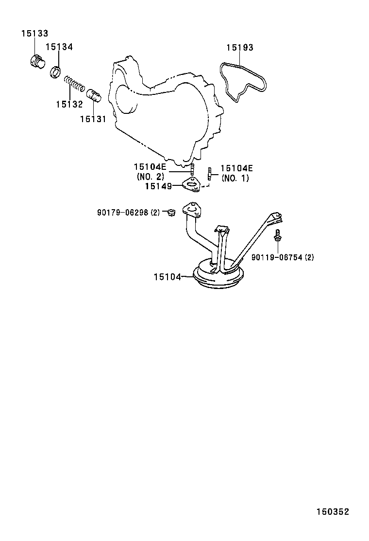 15104-62070 STRAINER SUB-ASSY, OIL product image