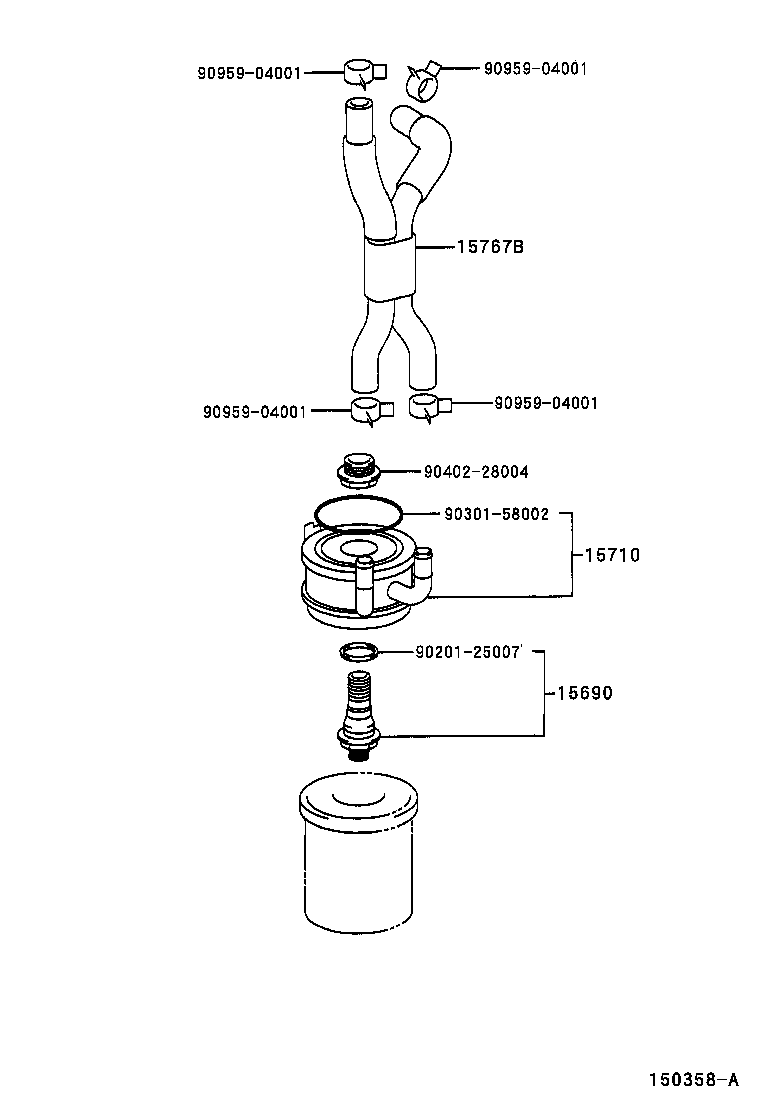 15777-0G010 HOSE, OIL COOLER product image