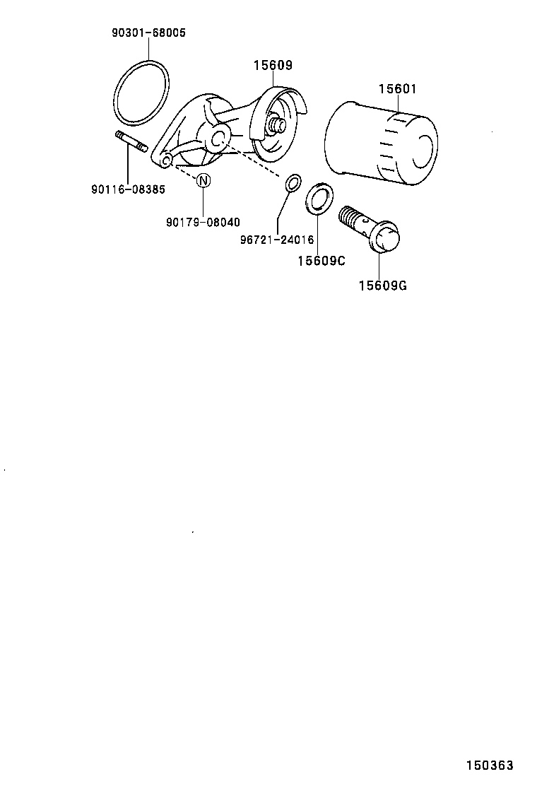 15691-06010 GASKET, OIL FILTER product image