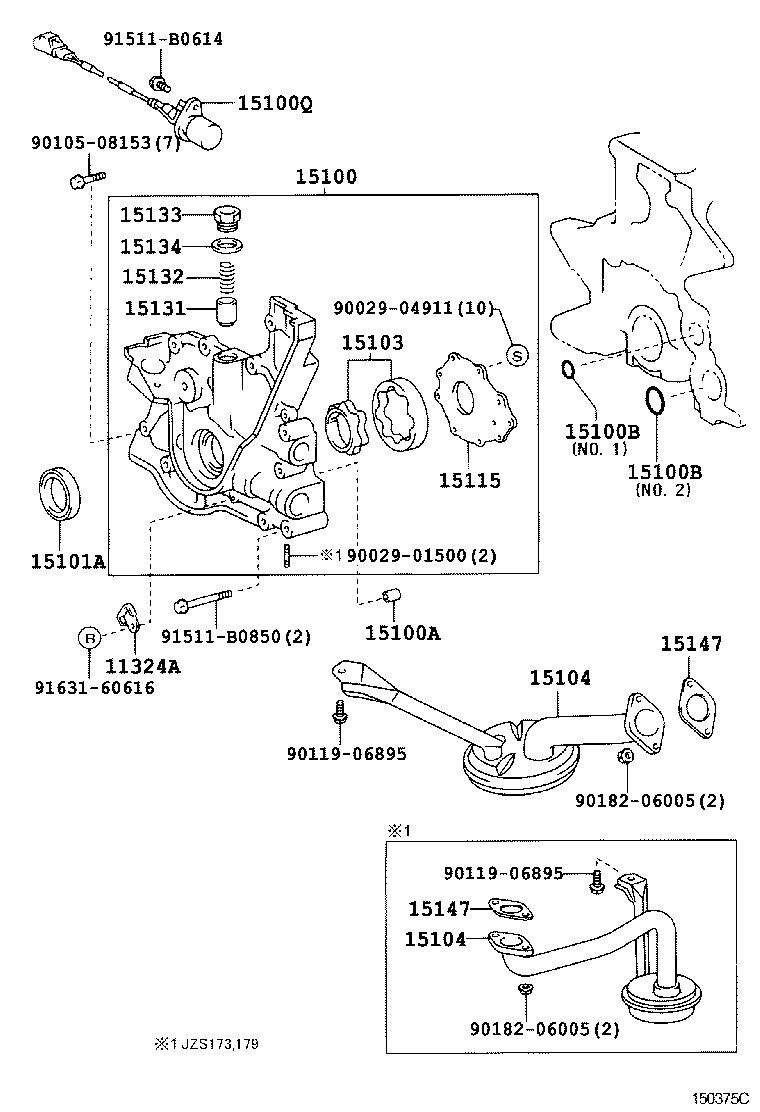 15115-46110 COVER, OIL PUMP product image