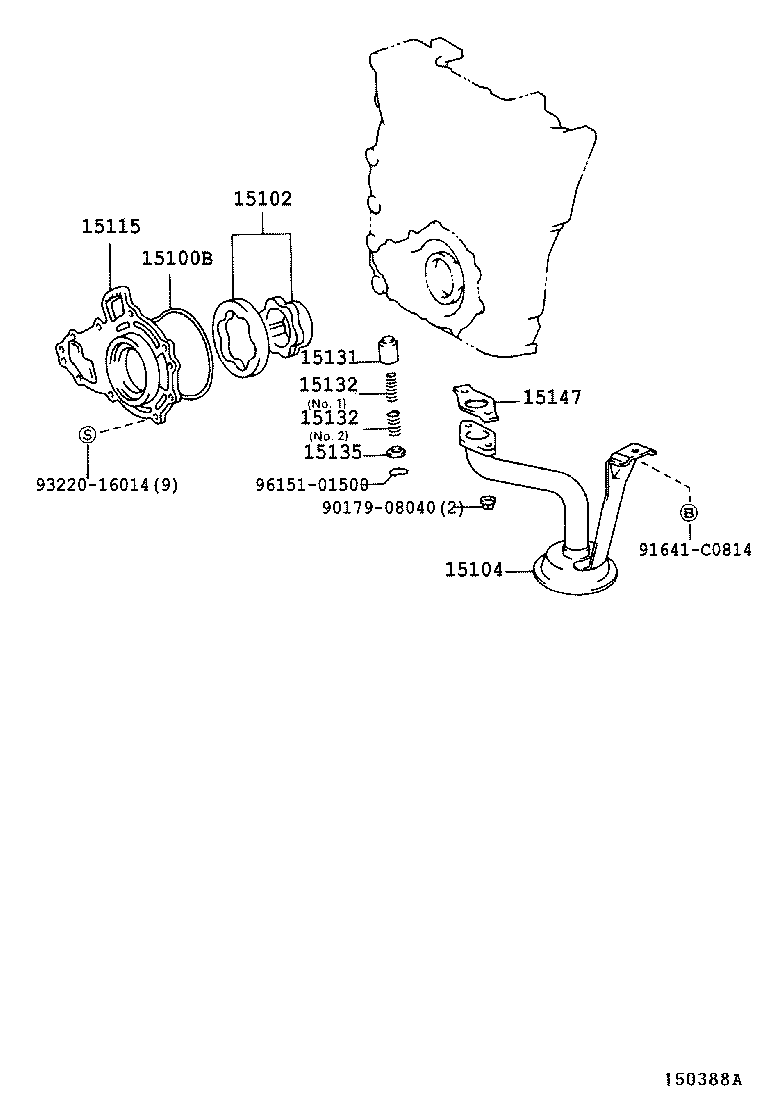 15104-58080 STRAINER SUB-ASSY, OIL product image