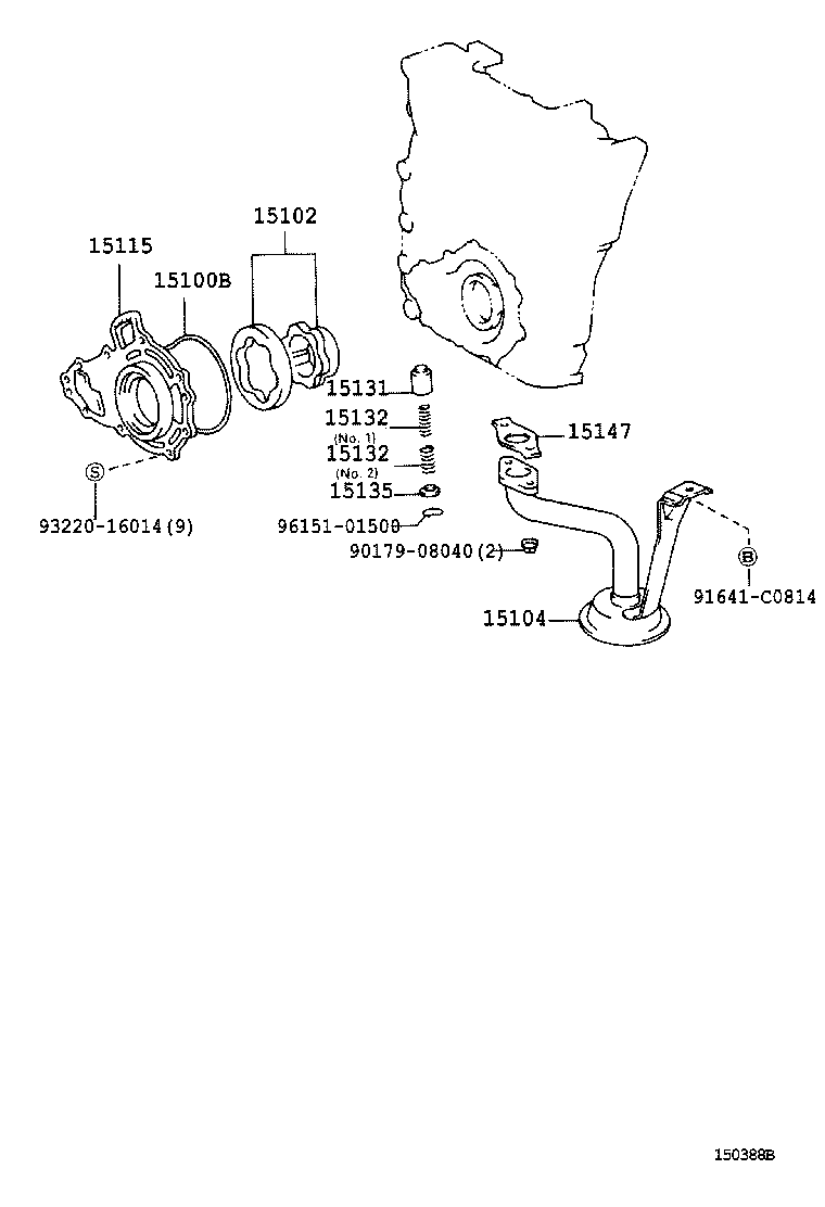 15104-58080 STRAINER SUB-ASSY, OIL product image