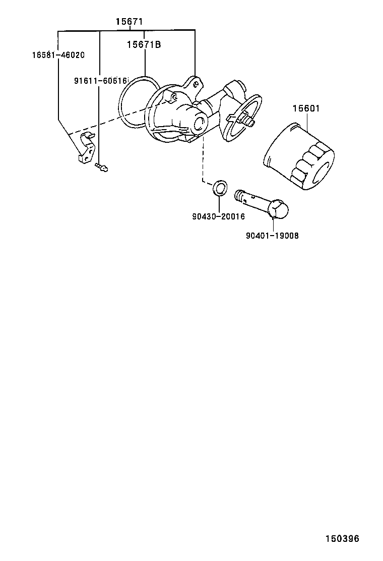 15670-70010 BRACKET, OIL FILTER product image