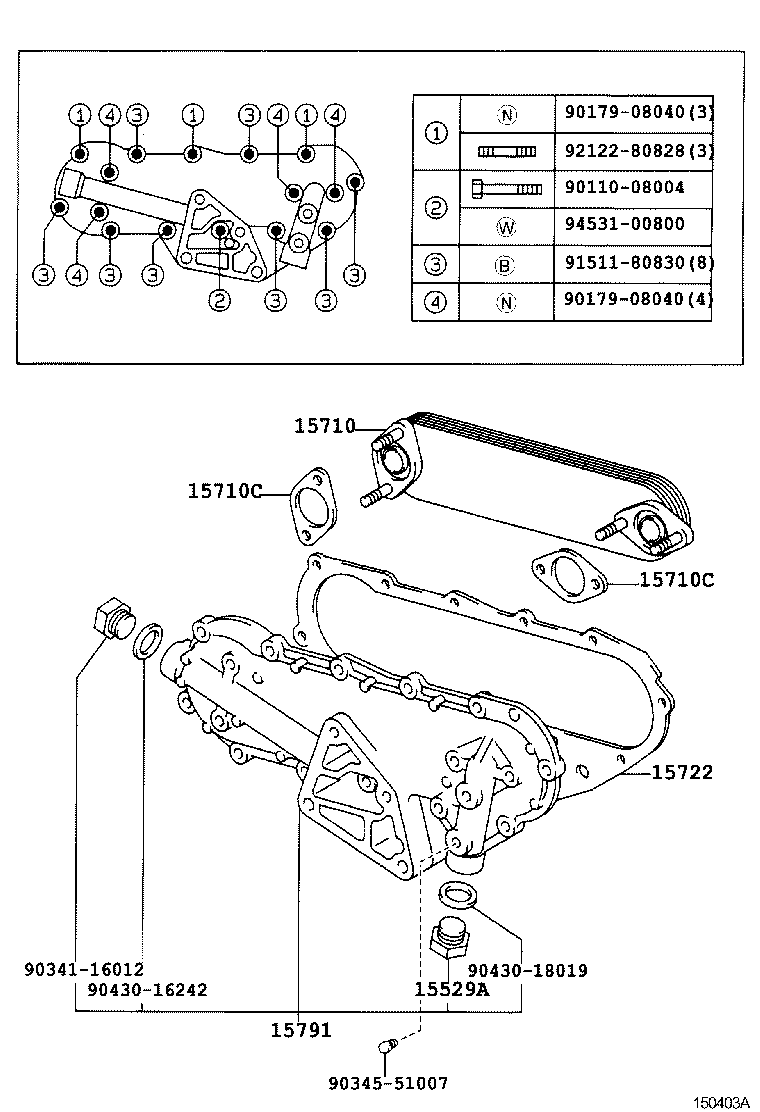 15700-78070 COOLER ASSY, OIL W/BRACKET product image