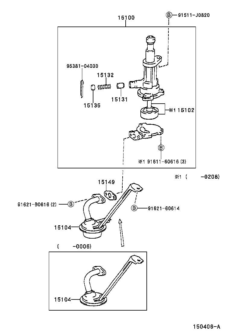 15104-64110 STRAINER SUB-ASSY, OIL product image