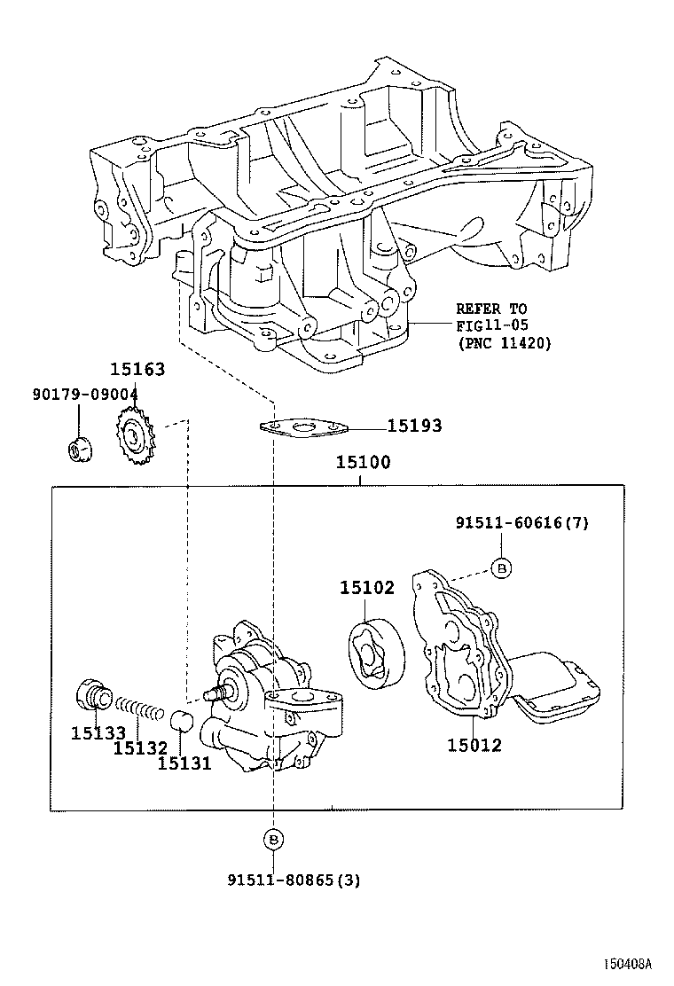 Toyota 15102-28030 ROTOR SET, OIL PUMP